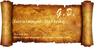 Gerstmayer Delinke névjegykártya